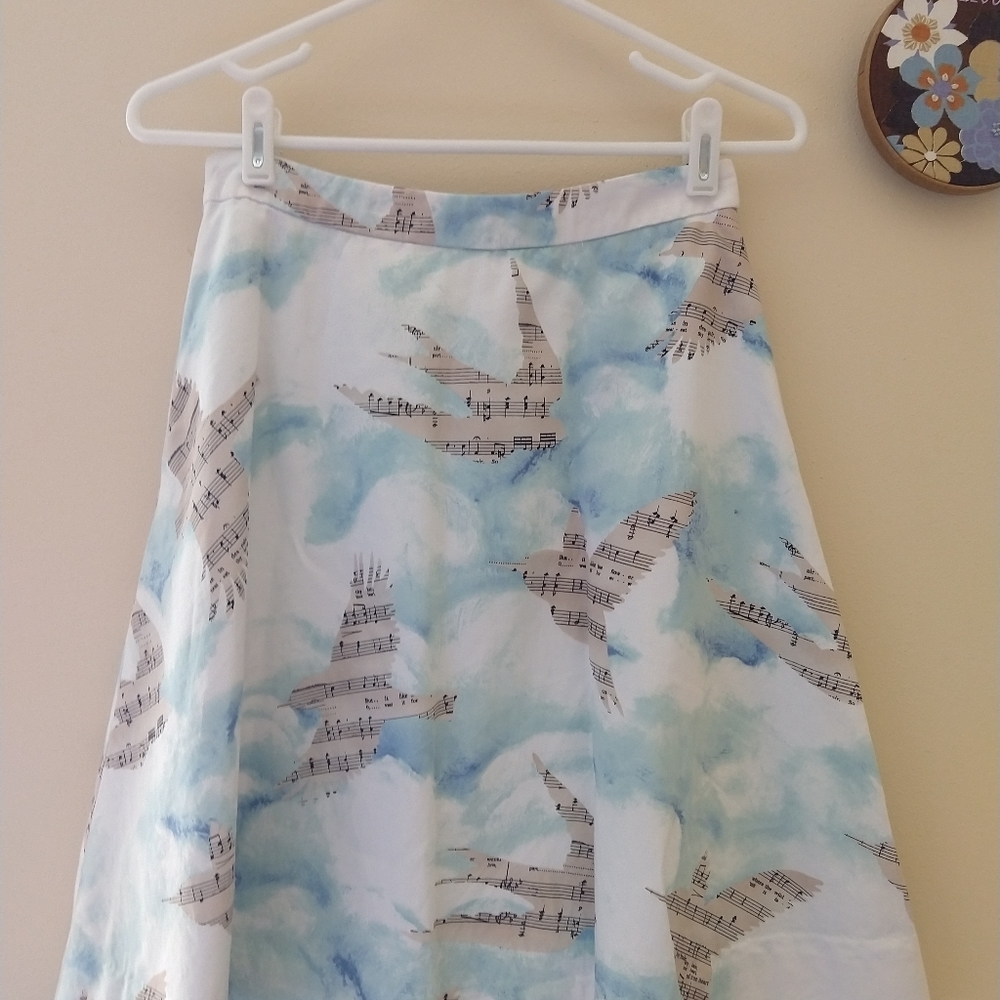 Anthropologie Maeve songbird circle skirt sz 0